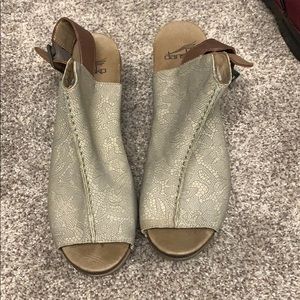 Dansko peep toe bootie